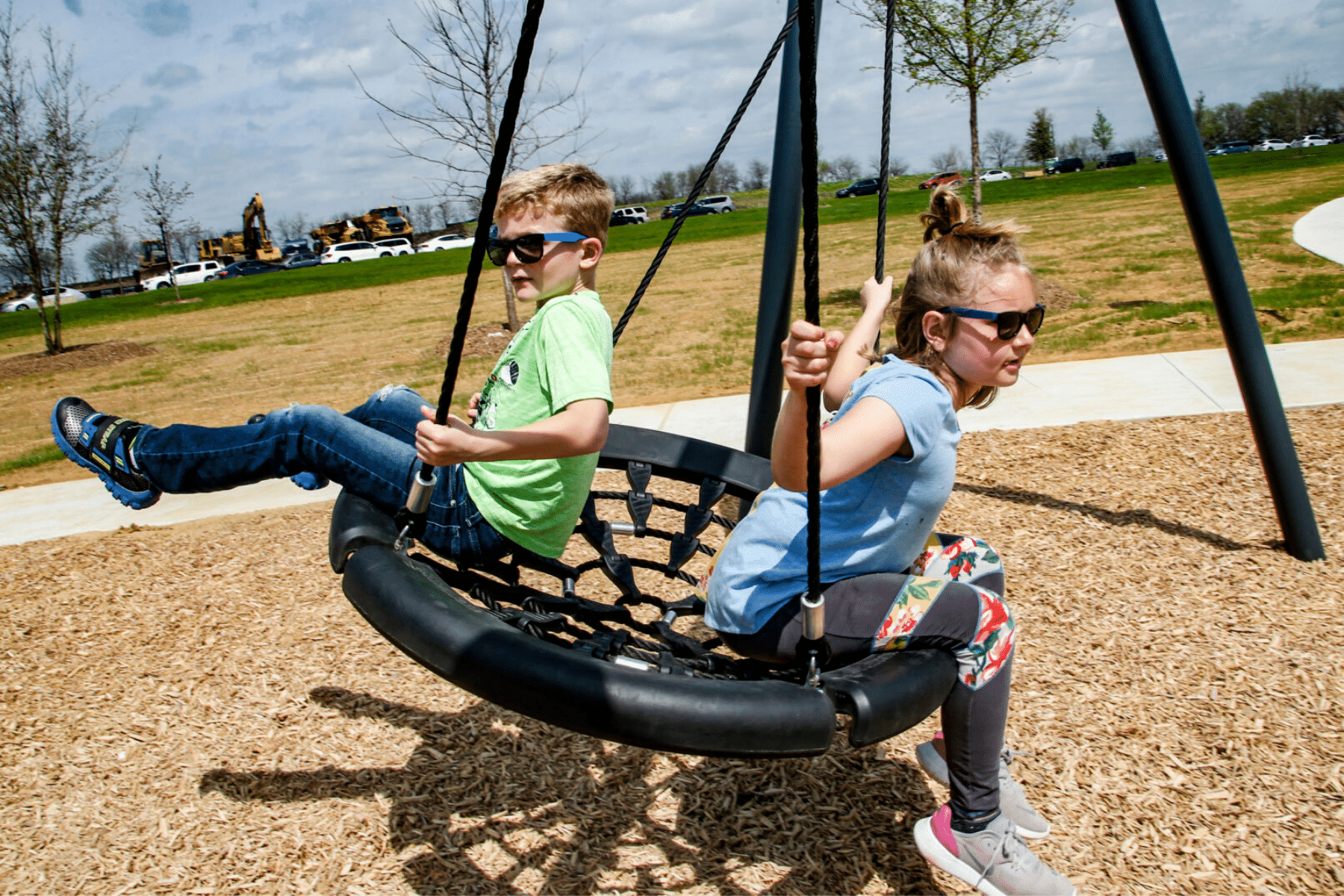 Kids on Swing